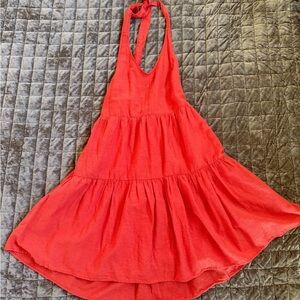 American Eagle Outfitters Red Halter Dress